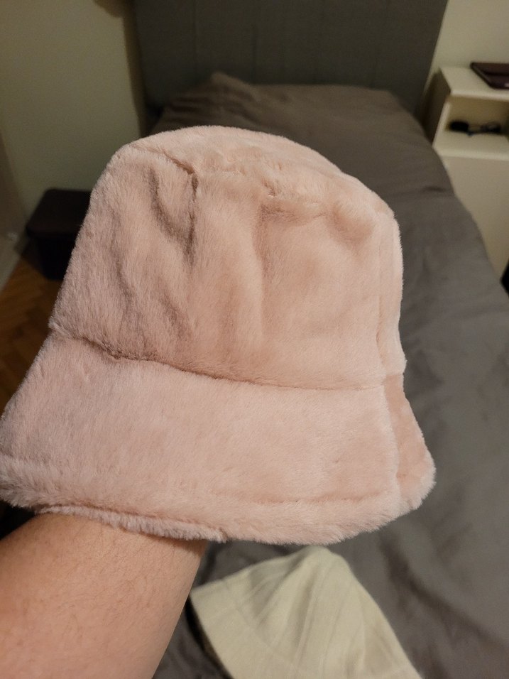 TOZ PEMBE UGG ŞAPKA - Görsel 4