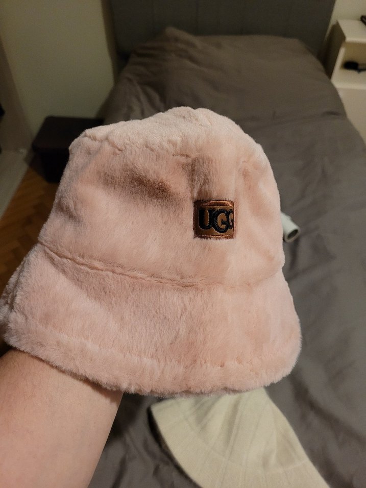 TOZ PEMBE UGG ŞAPKA - Görsel 5