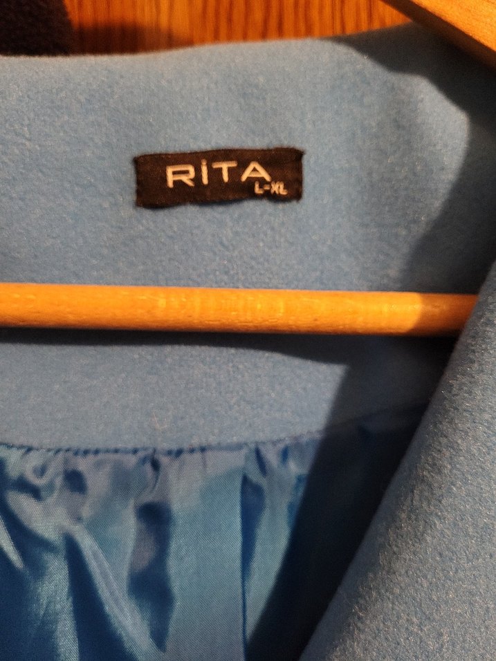 Mavi Uzun Rahat Kesim Kadin Kaban - Görsel 2