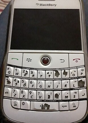 Beyaz Blackberry curve telefon