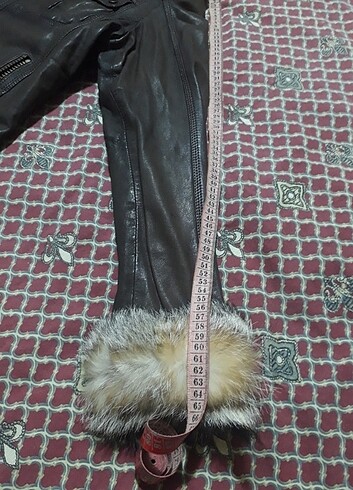 KAHVERENGI ASKONA ICI TILKI KÜRKLÜ DERI CEKET - Görsel 10