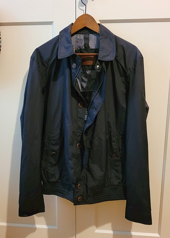 Massimo Dutti Düğmeli ve Fermuarli Siyah Erkek Ceket
