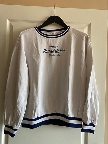 Mavi temiz sweatshirt