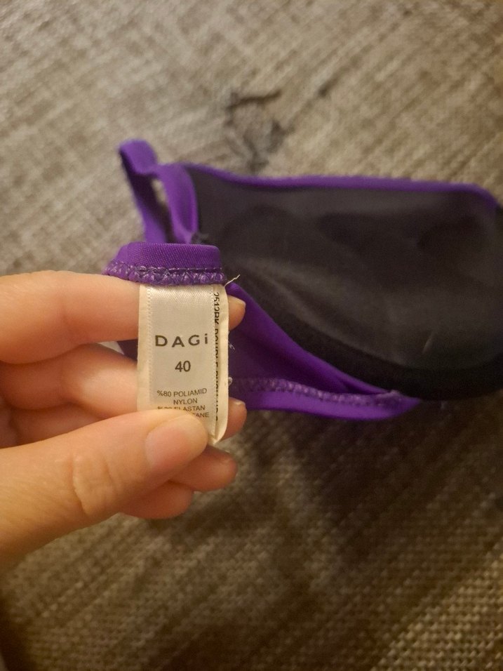 Mor Strappy Bikini Üstü - Görsel 3