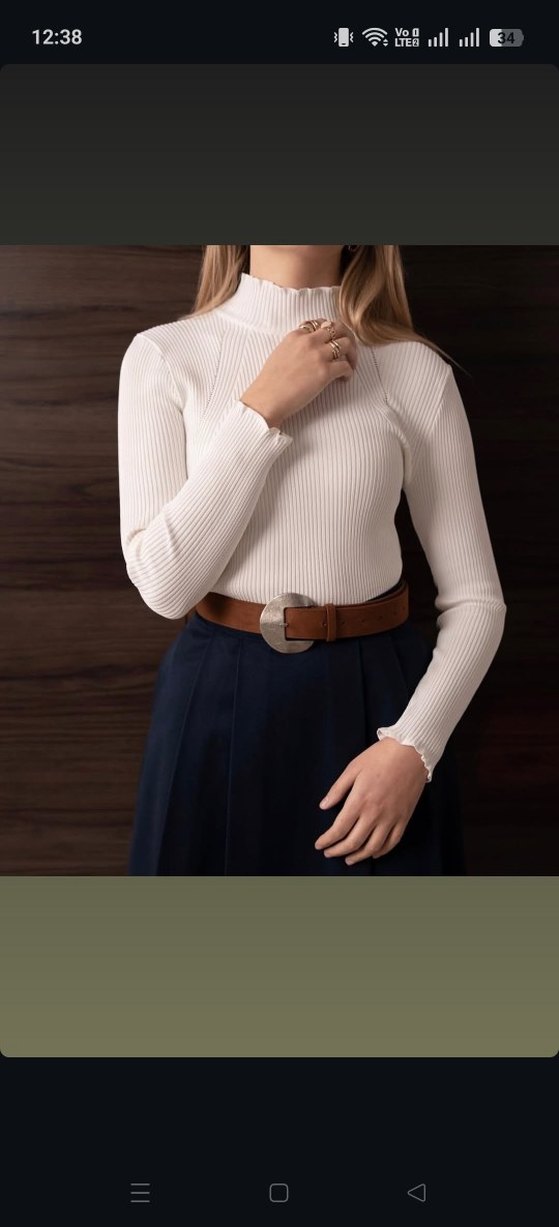 Bordo Yüksek Yaka Fitilli Kadın Kazak - Görsel 3