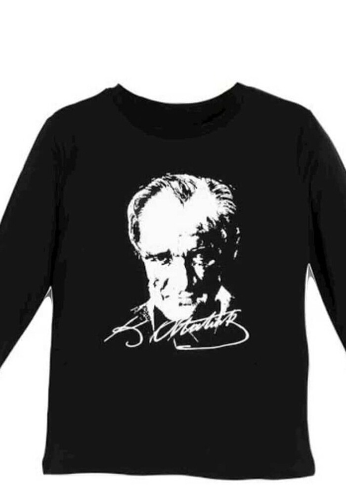 Bayraklı ve Atatürk baskılı çocuk tişörtleri - Görsel 2