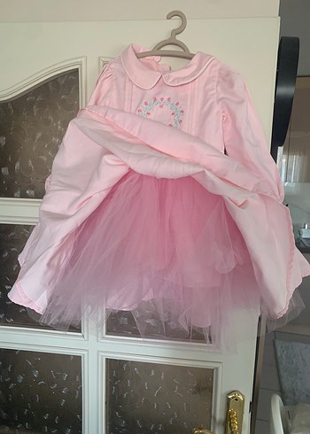 Le Mabelle Marka Pembe Uzun Kollu Kız Çocuk Elbisesi - Görsel 5