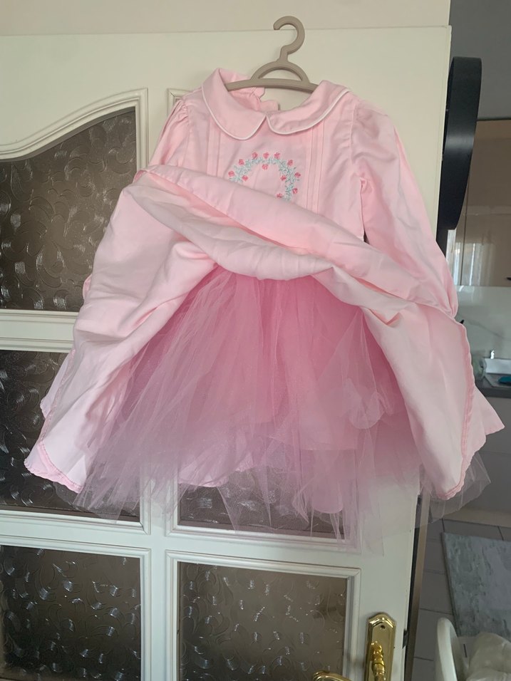 Le Mabelle Marka Pembe Uzun Kollu Kız Çocuk Elbisesi - Görsel 5