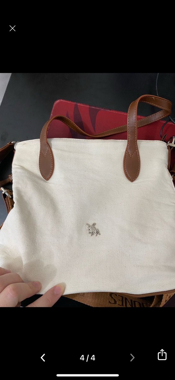 Beyaz Deri Kadın Omuz Çantası - Görsel 3