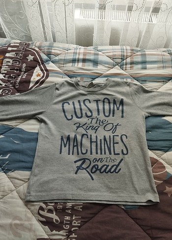 Gri Baskılı Erkek Çocuk Pamuklu Tişört - Görsel 2