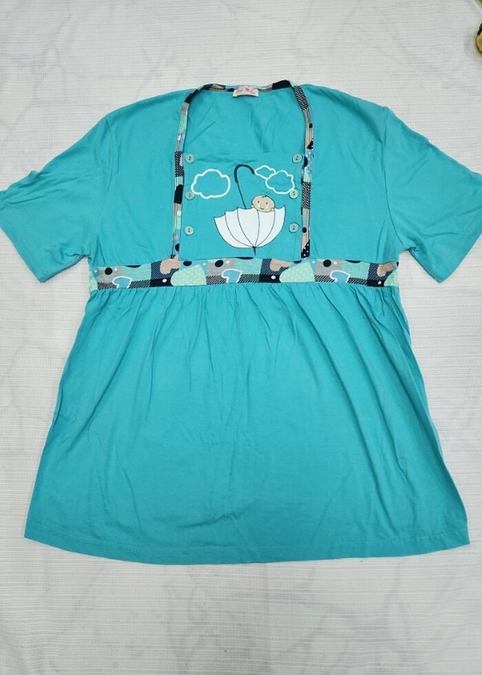 YENİ EMZİRME HAMİLE LOHUSA GECELİK PİJAMA  - Görsel 4