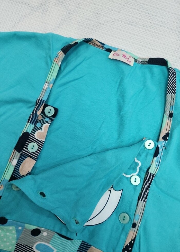 YENİ EMZİRME HAMİLE LOHUSA GECELİK PİJAMA  - Görsel 5