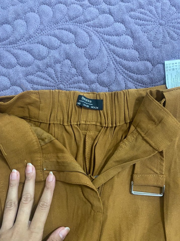 Hardal Tonlu Yüksek Bel Pantolon — görsel 3/4