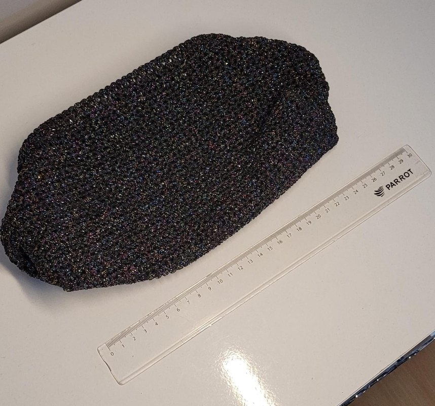 Siyah Örgü Kadın Clutch Çanta - Görsel 3