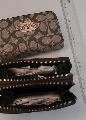 Kadın Kahverengi Deri Fermuarlı Portföy Cüzdan - Görsel 2