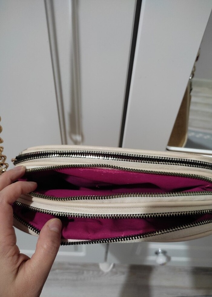 askili 3 gozlu bayan canta - Görsel 2