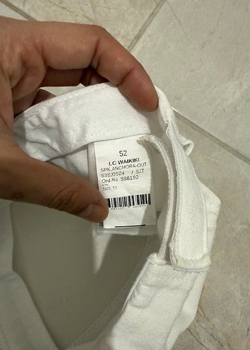 Beyaz Minimalist çocuk Şapka 52 cm - Görsel 3