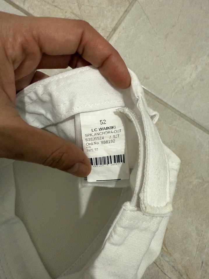 Beyaz Minimalist çocuk Şapka 52 cm - Görsel 3