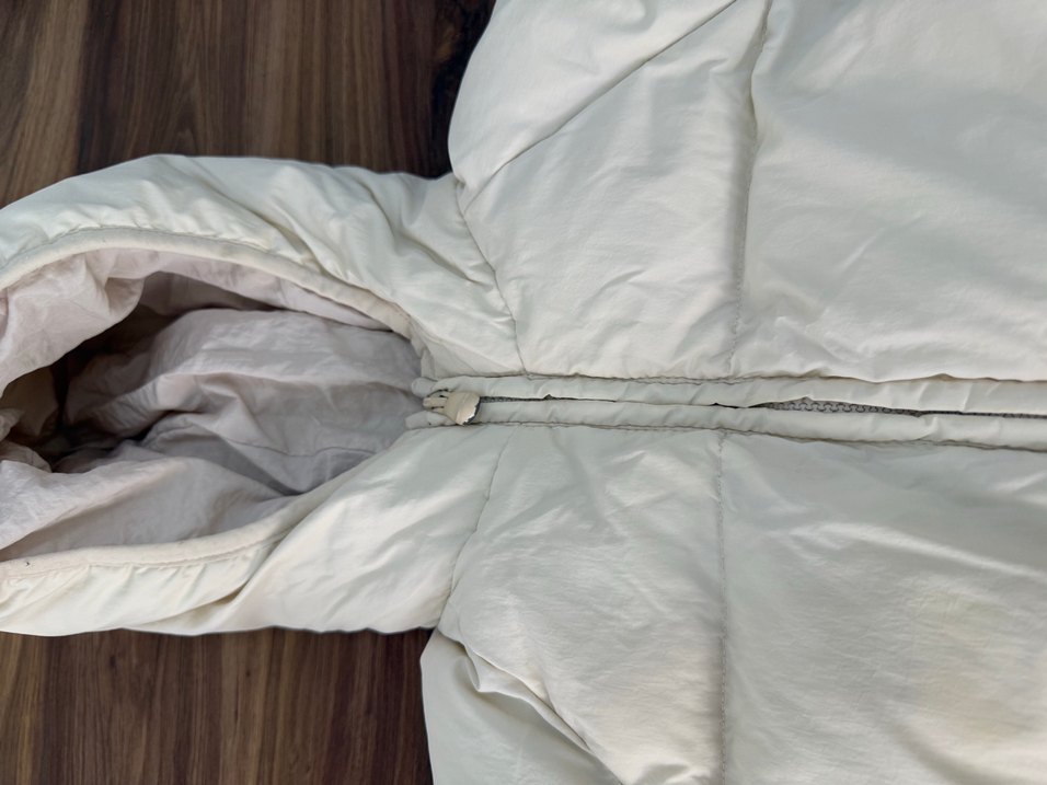 Bebek Beyaz Kapüşonlu Kaban 2-3 yaş - Görsel 2