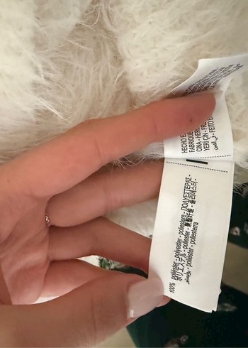 Krem Kürk Detaylı Bohem Kadın Kazak - Görsel 3