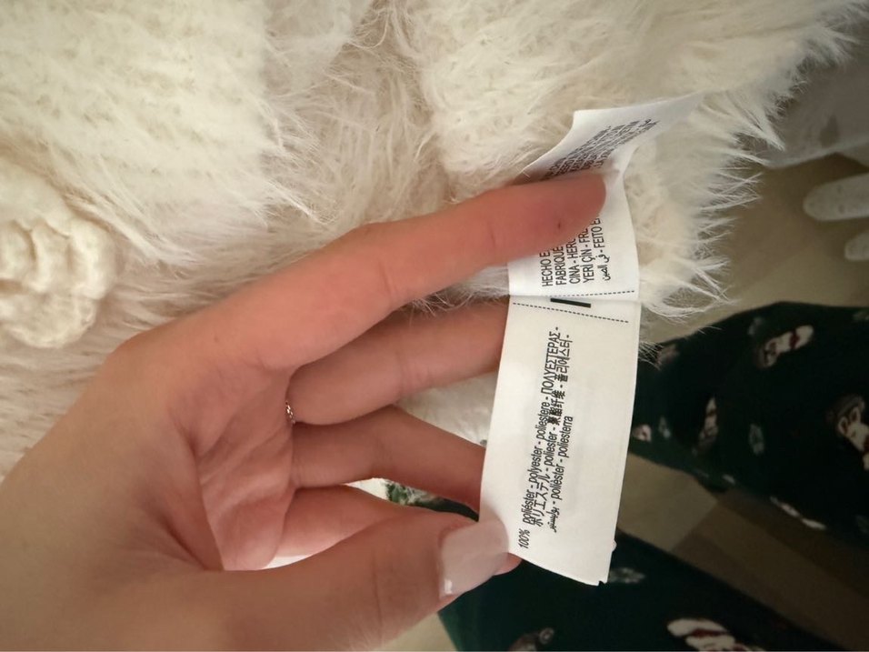 Krem Kürk Detaylı Bohem Kadın Kazak - Görsel 3