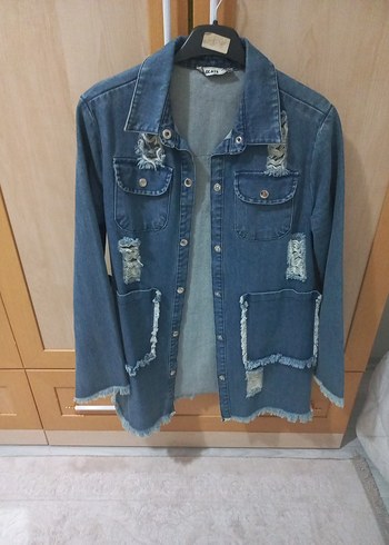 Mavi Jeans Düğmeli Mavi Kadın Denim Ceket