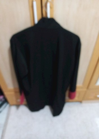 Bordo Siyah Gotik Düğmeli Uzun viskon hirka - Görsel 5