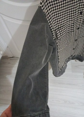 Gri Düğmeli Uzun Kollu Kadın Gömlek - Görsel 3