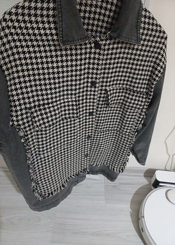 Gri Düğmeli Uzun Kollu Kadın Gömlek - Görsel 4