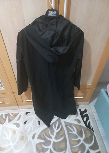 Siyah Uzun Temiz trenckot - Görsel 6