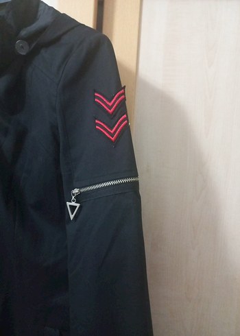 Siyah Uzun Temiz trenckot - Görsel 3