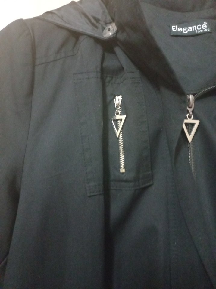 Siyah Uzun Temiz trenckot - Görsel 4