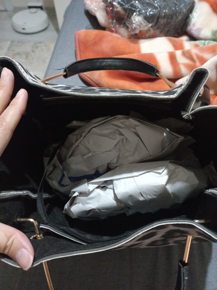 Gri Leopar Desenli yeni Kadın Omuz Çantası - Görsel 3