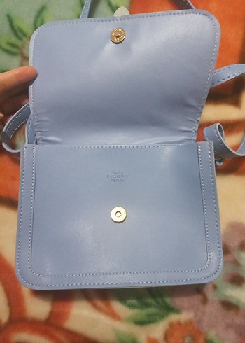 Mavi Deri Tokalı Kadın Çanta - Görsel 3