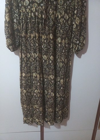 xl Beden Bohem Yılan Desenli Uzun sifon Elbise