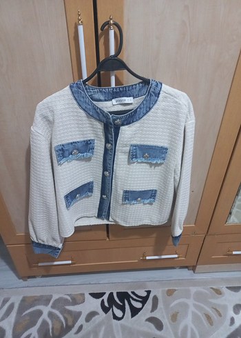 Denim tuvit karışık Kadın Ceket etek takim - Görsel 10