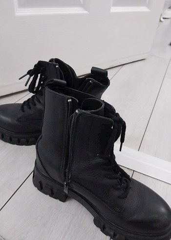 Siyah Platform Topuklu Kadın Bot - Görsel 3