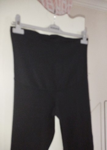 Siyah Midi Hamile Taytı - Görsel 4