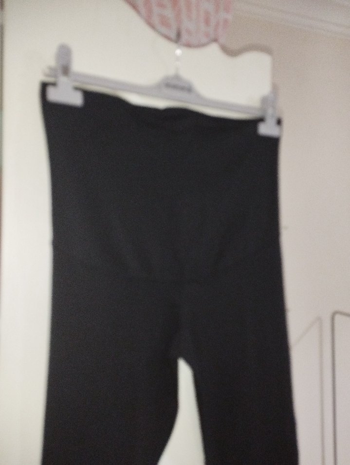 Siyah Midi Hamile Taytı - Görsel 4