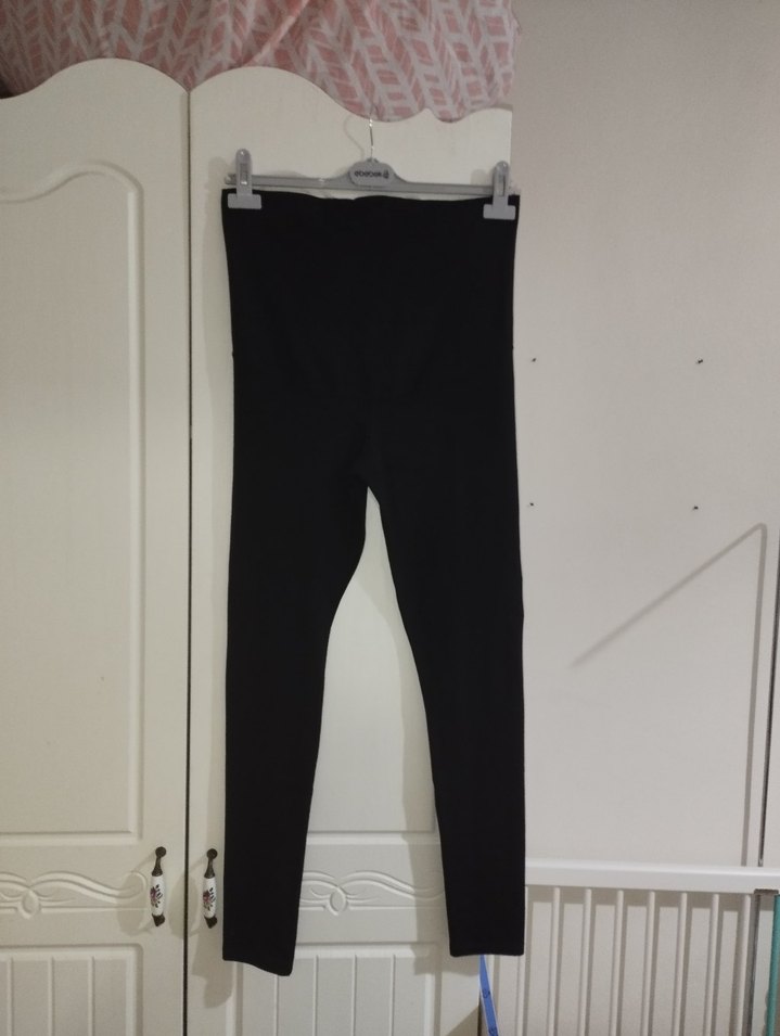 Siyah Midi Hamile Taytı - Görsel 2