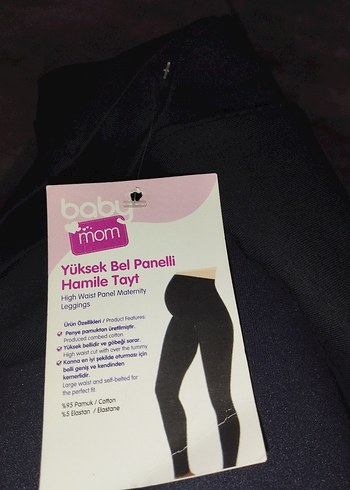 Yüksek Bel Panelli Hamile Tayt Siyah - Görsel 2