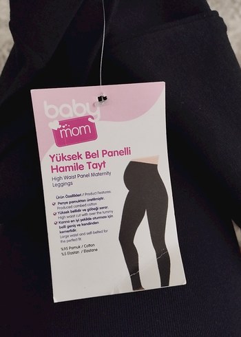 Yüksek Bel Panelli Hamile Tayt Siyah - Görsel 4