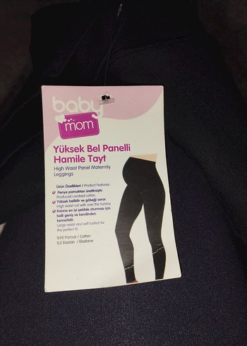 Yüksek Bel Panelli Hamile Tayt Siyah - Görsel 3