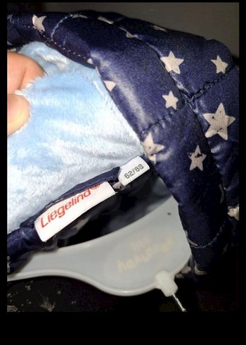 Koyu Mavi Bebek Tulum, Fermuarlı, Yıldız Desenli - Görsel 7