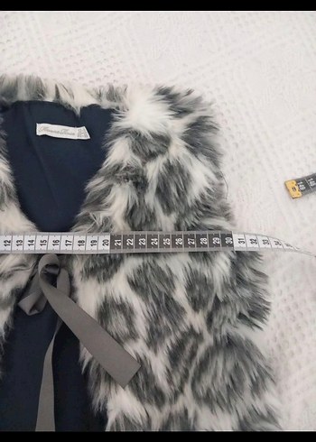 Leopar Desenli Kürk Detaylı Bebek Yelek - Görsel 5