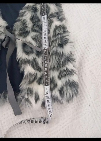 Leopar Desenli Kürk Detaylı Bebek Yelek - Görsel 4