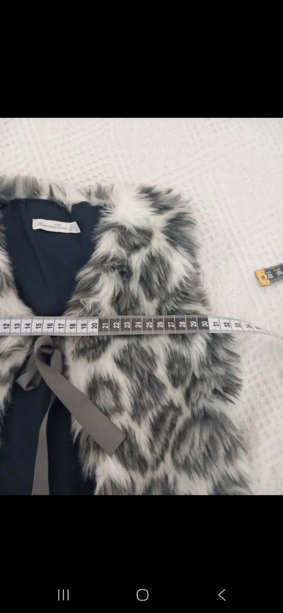 Leopar Desenli Kürk Detaylı Bebek Yelek - Görsel 5