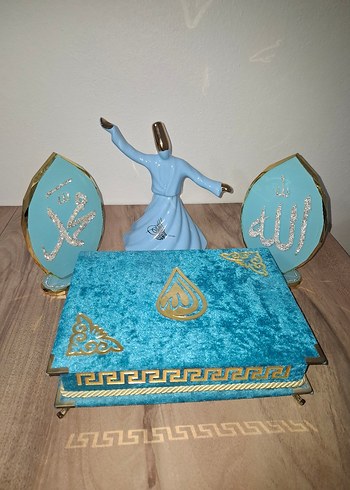 Mavi Kapaklı Dini Kitap ve Sufi Figürü - Görsel 7