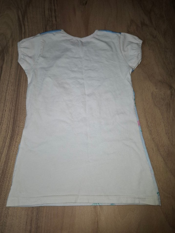 Kız Çocuk Beyaz Baskılı Kısa Kollu Tişört - Görsel 3