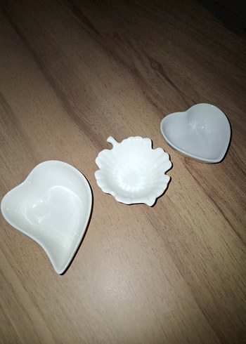 Porselen 3 lü mini ikramlık - Görsel 7